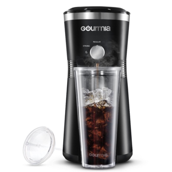 GOURMIA Iced Coffee Maker with Reusable Tumbler, Black - Picture 1 of 8
